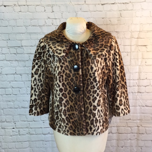 Chico's Jackets & Blazers - Chico’s faux animal print swing jacket 3/4 sleeve